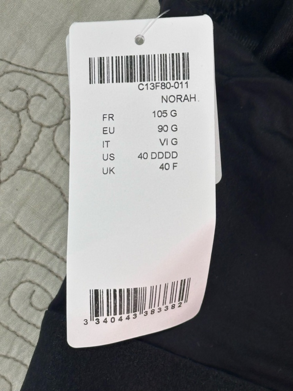 Chantelle Norah Comfort Supportive Wirefree Bra Black 40DDDD C13F80-011 - Picture 7 of 8
